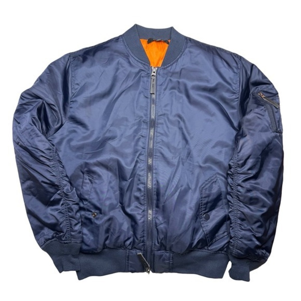 Ring of Fire navy blue bomber puffer puff jacket